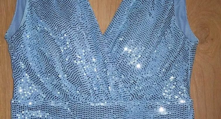 Plava haljina sa sljokicama