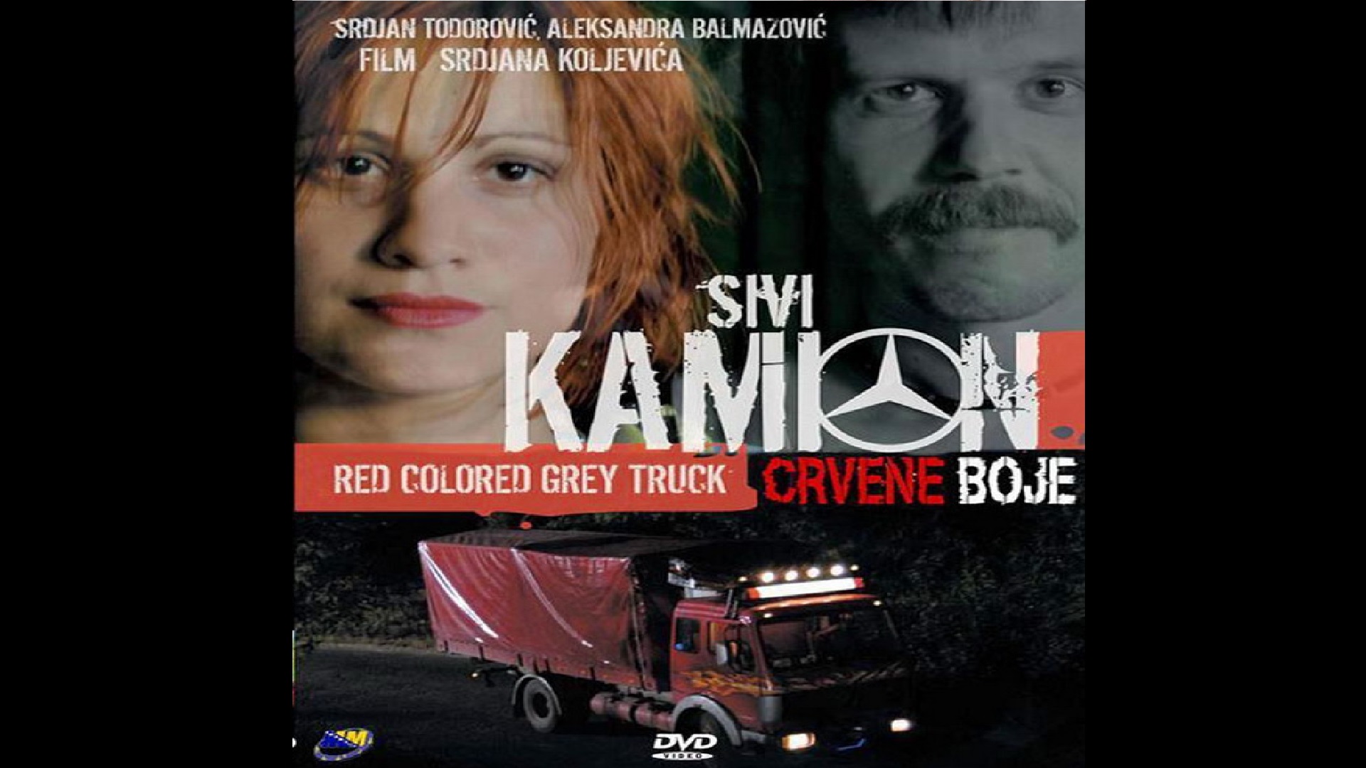 Sivi kamion crvene boje